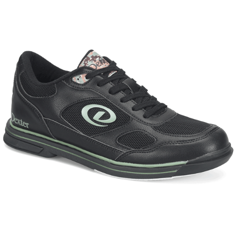 Dexter Mens Randy Black/Camo Green Wide Bowling Shoe