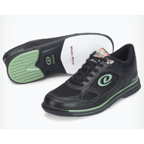 Dexter Mens Randy Black/Camo Green Wide Bowling Shoe